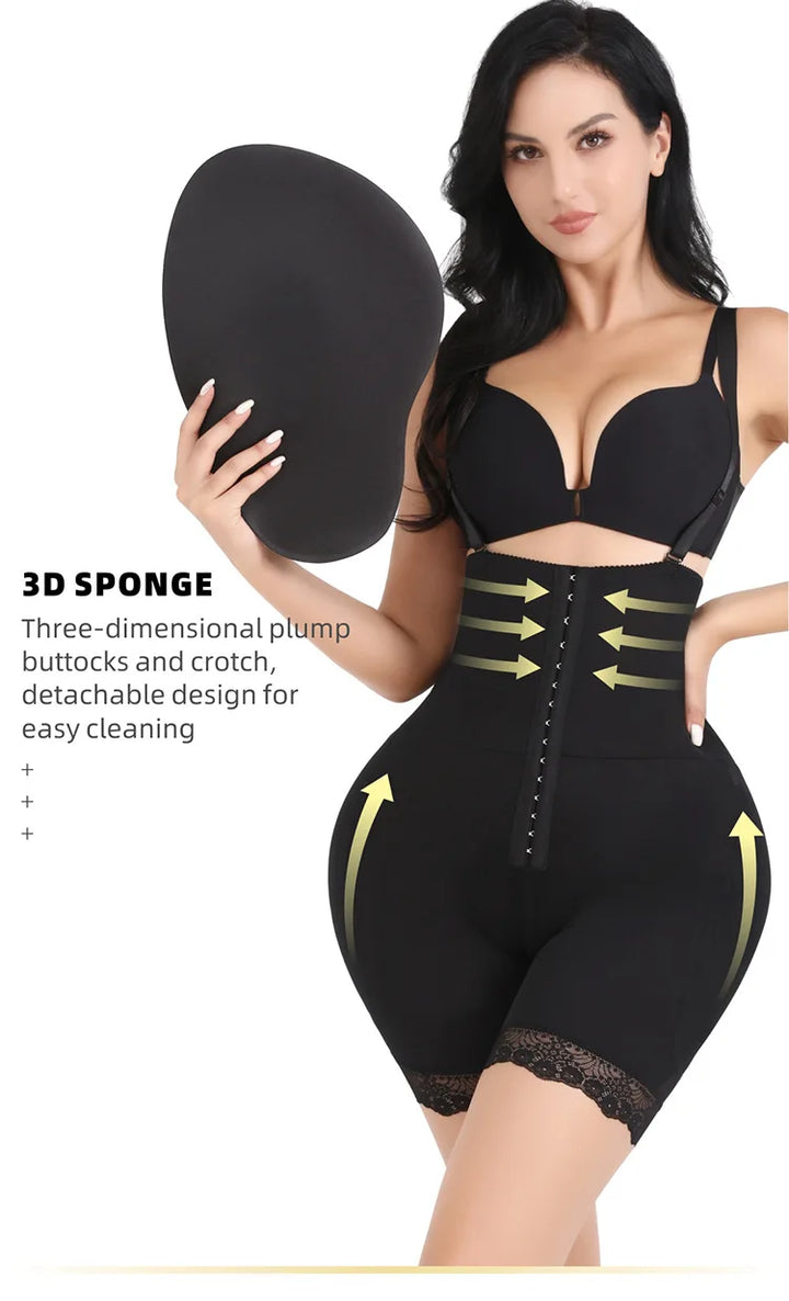 Women's Body Shaper with Hip Pads & Tummy Control