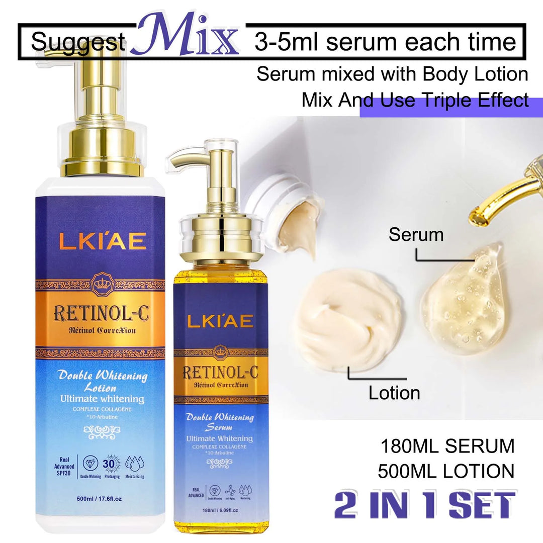 EmpowerEase Retinol-C Radiance Renewal Skincare Set – Brighten, Hydrate & Restore