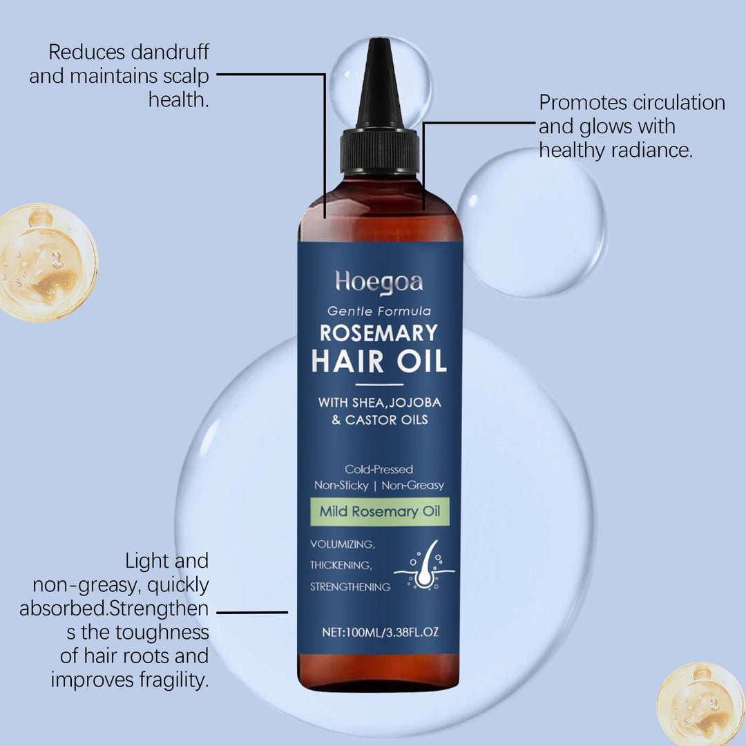 Rosemary Biotin Hair Revival Oil – Strengthening & Volumizing Treatment with Jojoba & Castor Oils