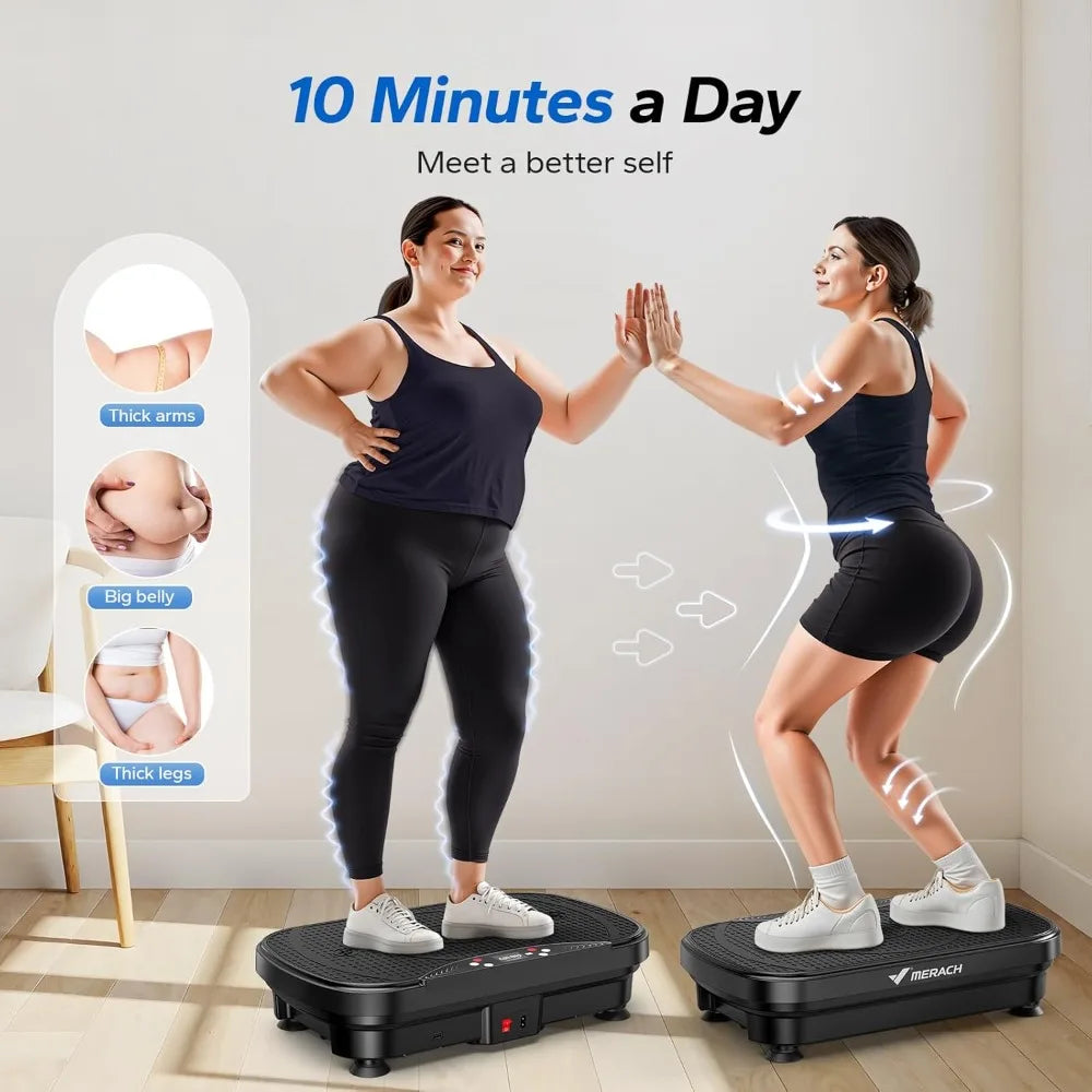EmpowerVibe Luxe Vibration Plate with Bluetooth & LED Display