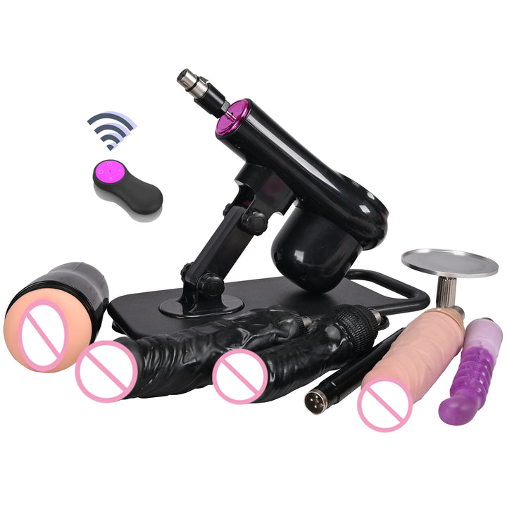 ROUGH BEAST A1 Wireless Sex Machine – Adjustable Thrusting Masturbation Pump with Remote Control & Multiple Attachments
