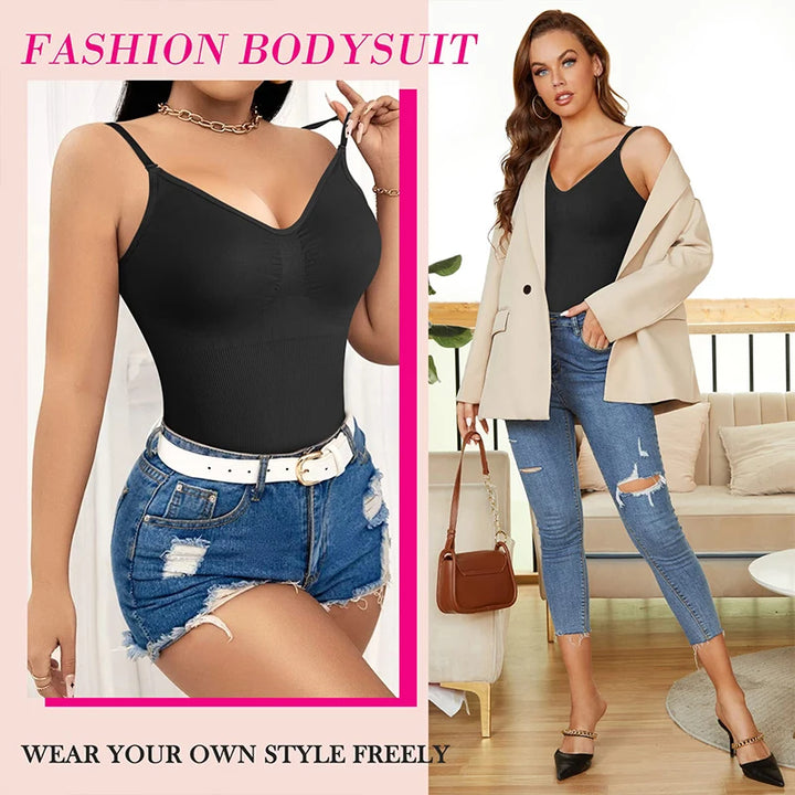 SculptEase™ Seamless Tummy Control Bodysuit – Waist Trainer Shapewear with Open Crotch & Butt Lift
