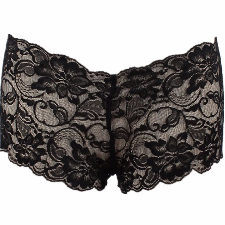 EmpowerEase Floral Lace Sheer Brief – Seamless, Soft & Seductive