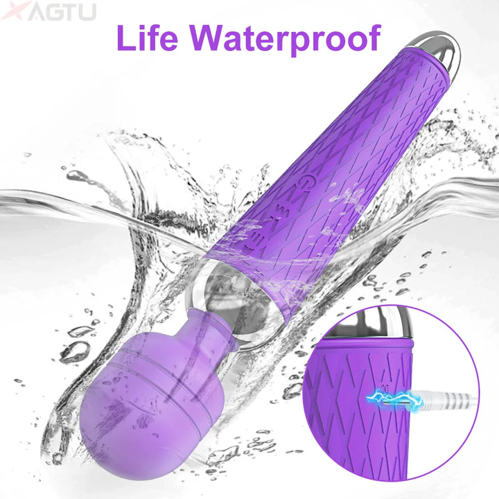 ZUKASY® AV Magic Wand Vibrator – 20 Vibration Modes for Intense Pleasure
