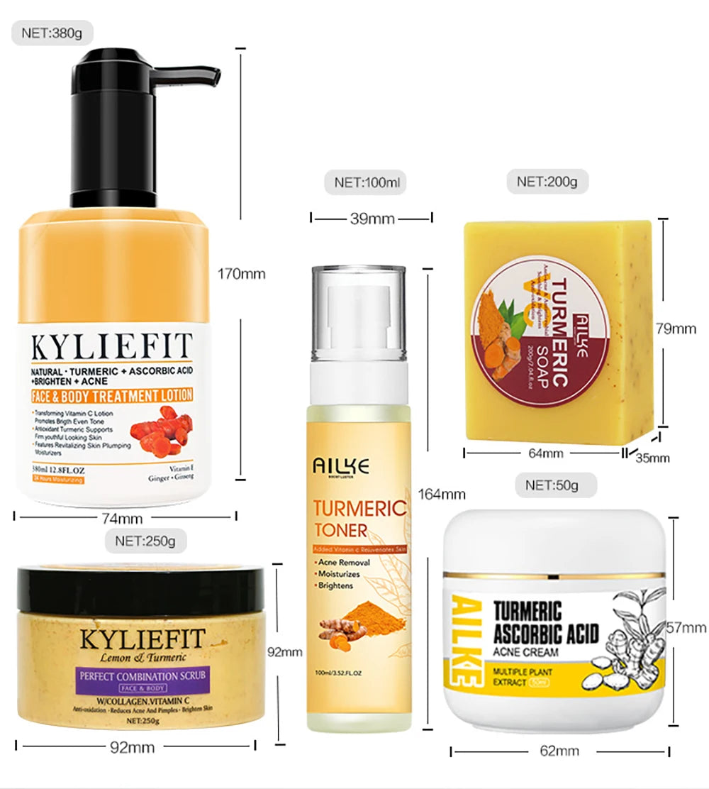 Radiance Revival Turmeric Skincare Set – Brighten, Hydrate & Even Tone
