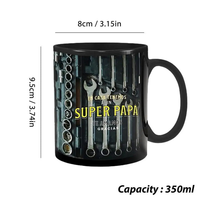 Power Tools Mug – Ceramic Coffee Cup with Toolbox Design (350ml)