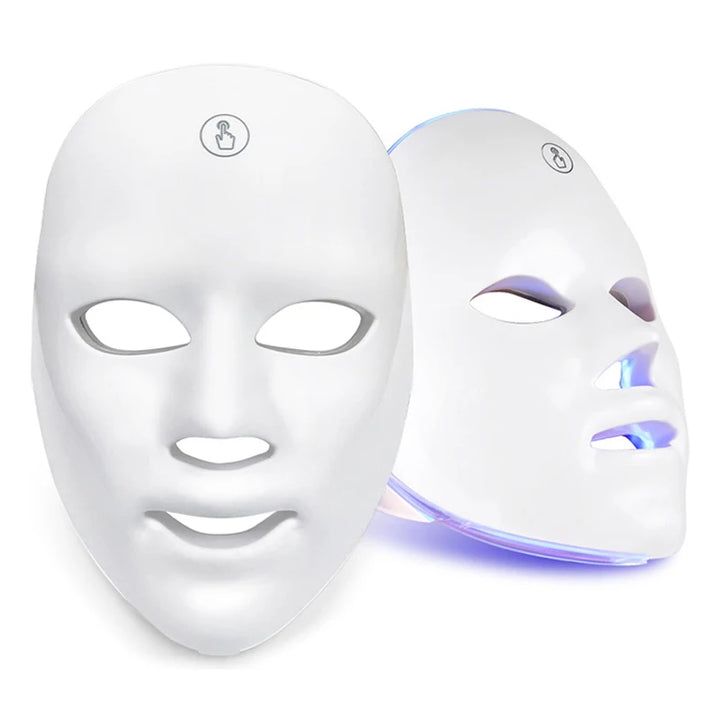 LED Skin Beauty Device – USB Rechargeable Facial Massager & Light Therapy Mask
