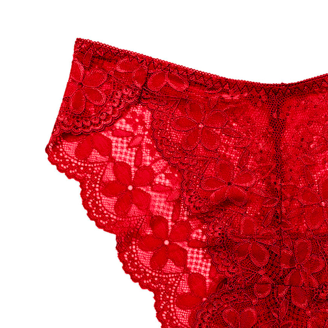 Sexy Lace Breathable Panties – Soft Transparent Mid-Rise Briefs for Women