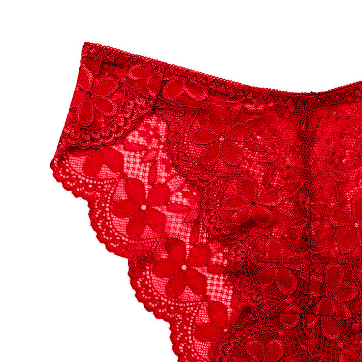 Sexy Lace Breathable Panties – Soft Transparent Mid-Rise Briefs for Women