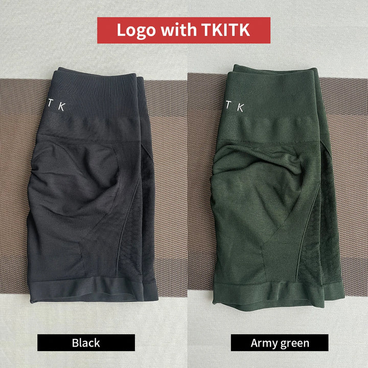 2-Piece TKITK Amplify Contour Seamless Workout Shorts – Women’s Soft Biker & Yoga Set