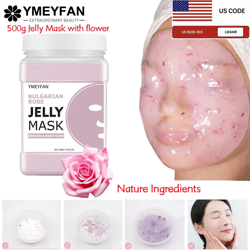 HydraGlow Jelly Mask Powder – Hyaluronic Acid Firming & Moisture Recharge (500g)