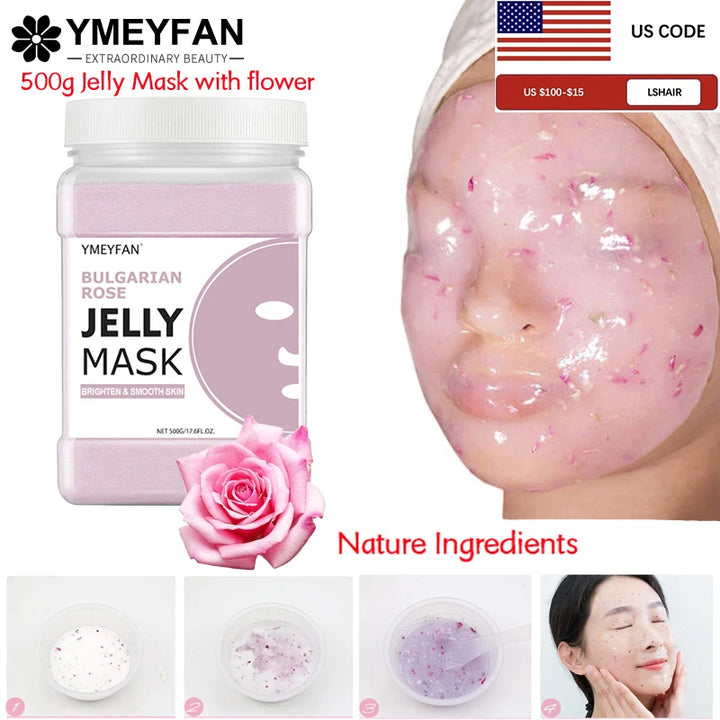 HydraGlow Jelly Mask Powder – Hyaluronic Acid Firming & Moisture Recharge (500g)