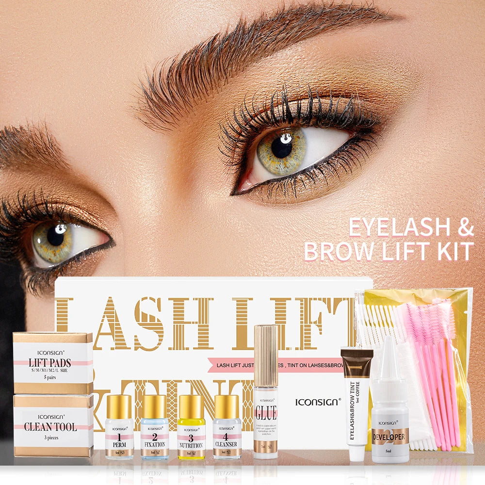LuxeLash & Brow Tint + Lift Kit – Long-Lasting Curl & Color Enhancer (25–35 Days)