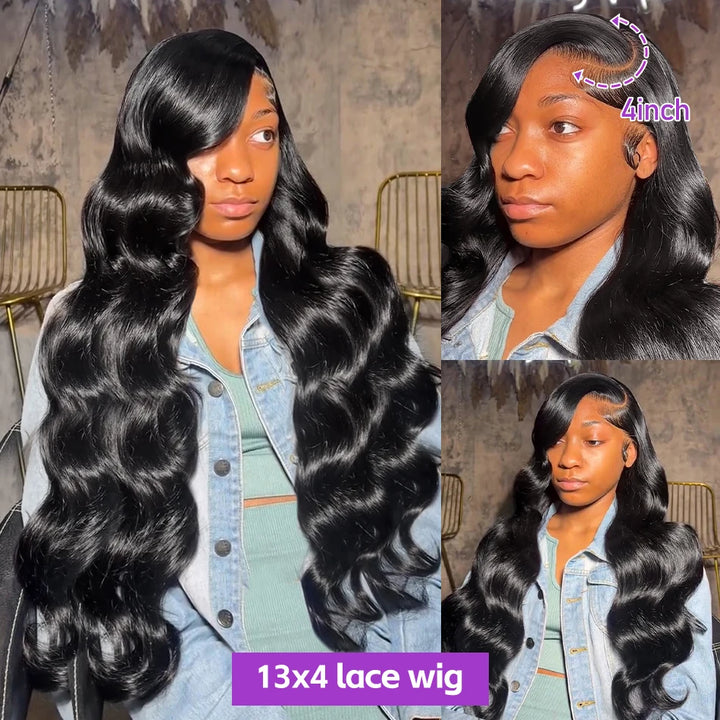LuxeBody HD Lace Frontal Wig – 250% Density Body Wave Human Hair