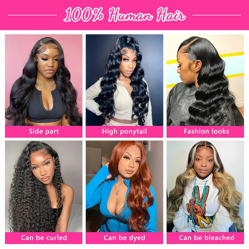 Empower Length 36" Body Wave HD Lace Wig – Brazilian Human Hair, 180% Density