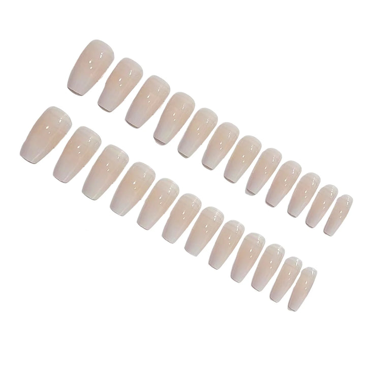 Long Square Press-On Nails – Gradual Color Detachable False Nails for Salon-Quality Manicure at Home (24pcs, 12 Sizes)