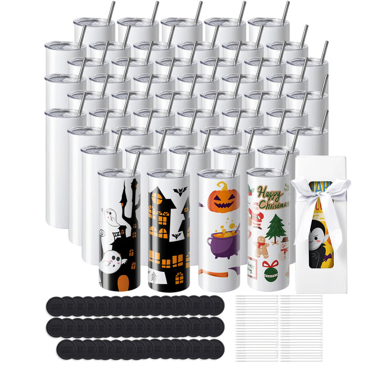 EmpowerMug™ DIY Sublimation Tumbler Set – 20oz Stainless Steel (8–50 pcs)