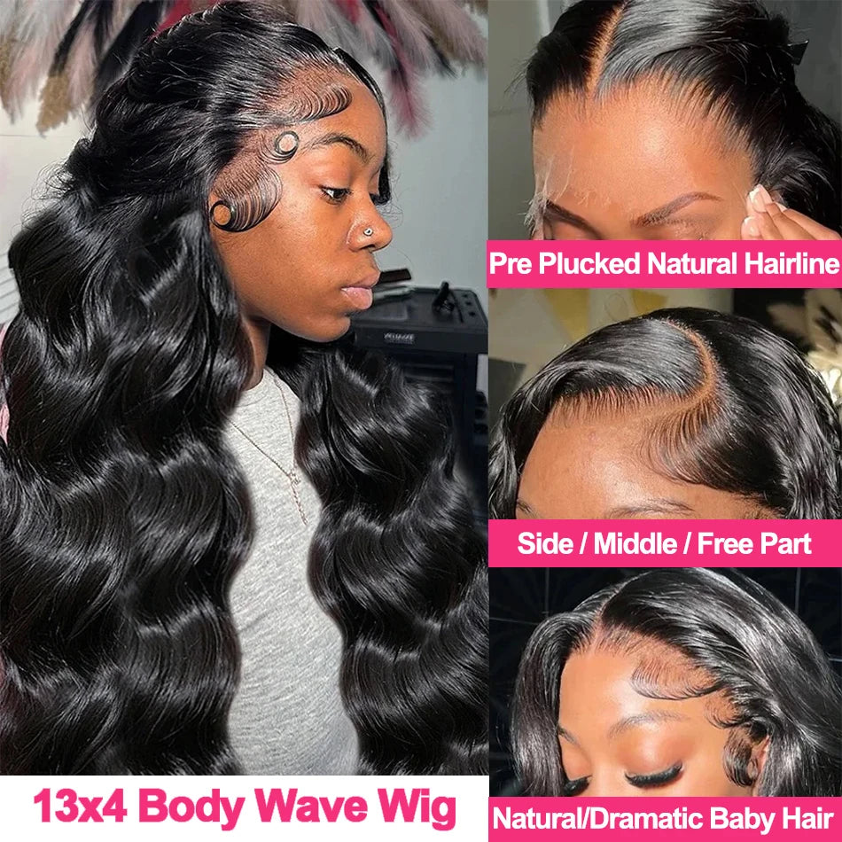 Water Wave Lace Front Wig – HD Transparent Lace, 200% Density, Glueless Fit