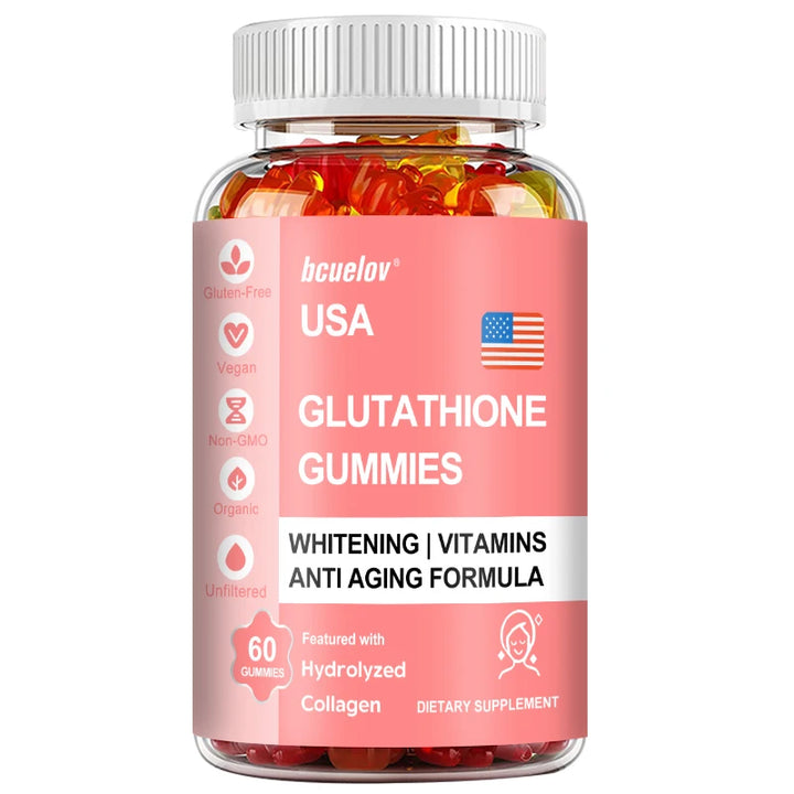 Glutathione Collagen Gummies - for Skin Care, Whitening, Anti-aging.