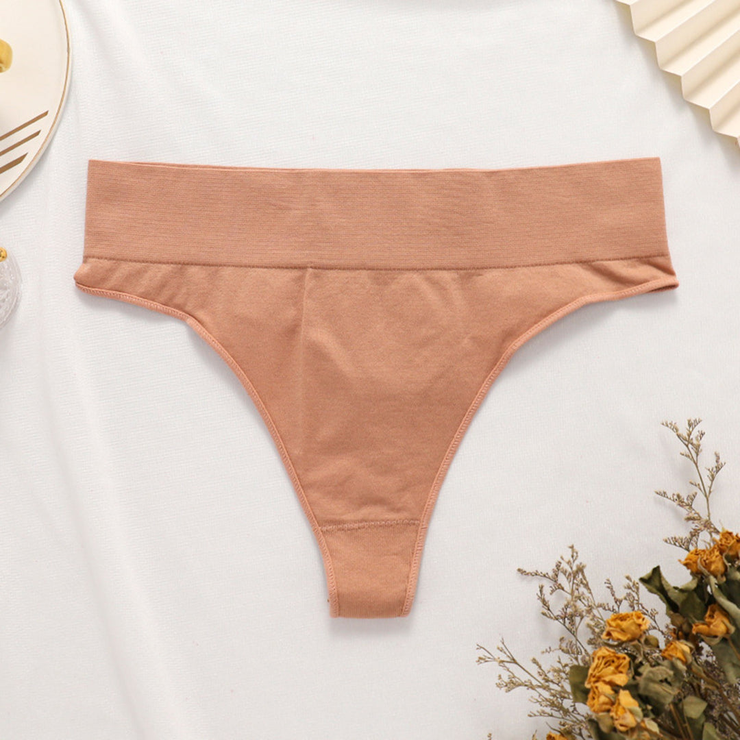 Seamless Breathable High-Rise Thong – Ultra-Comfortable Invisible Panties for Women