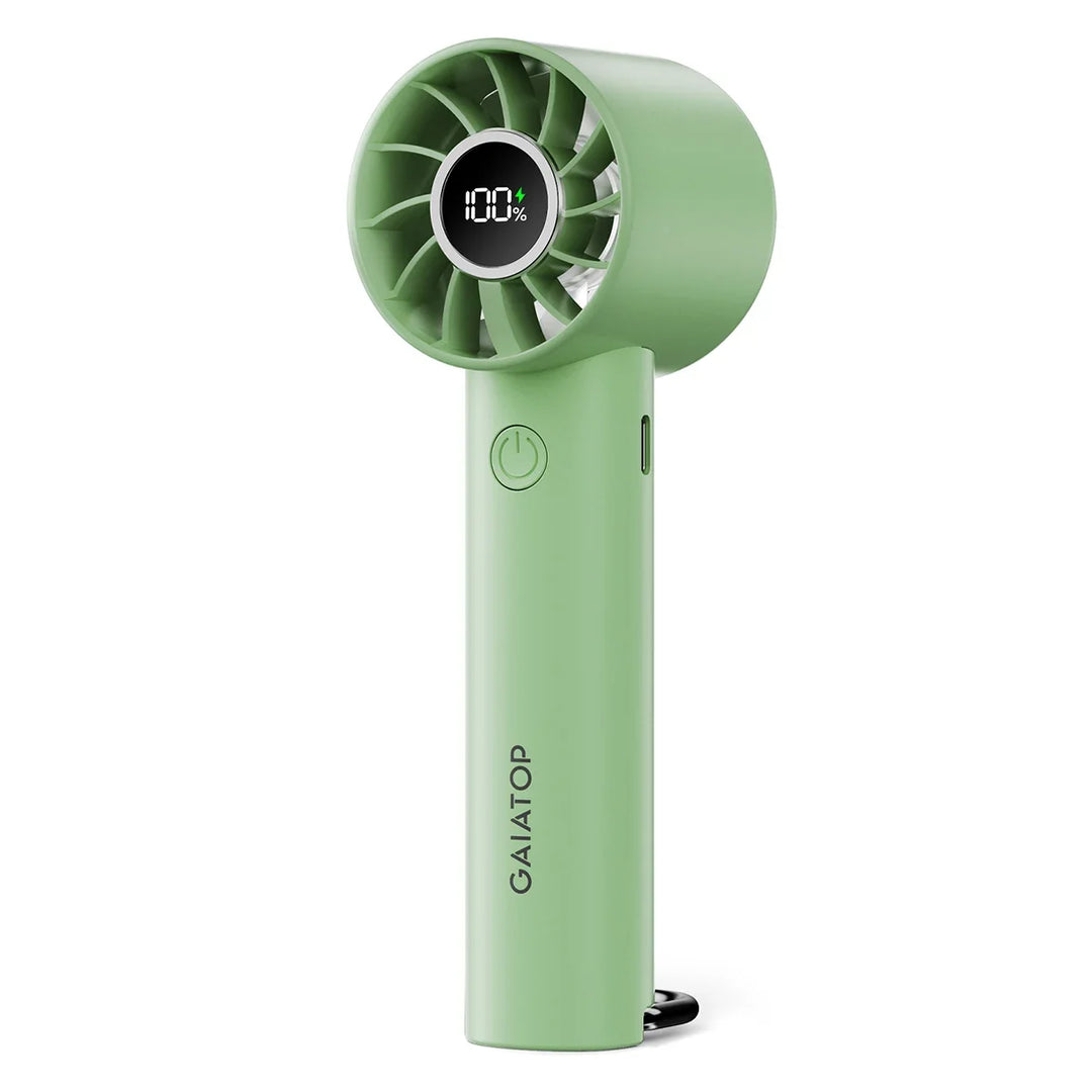 Portable Mini Fan, Handheld Fan with LED Display & Flashlight, 3 Speeds 2000mAh USB Rechargeable Battery Fan