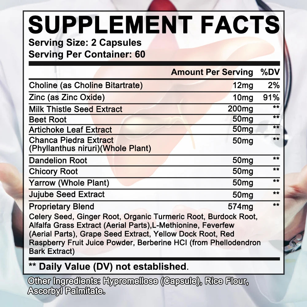 Bunkell Advanced Liver Detox Capsules – 120ct