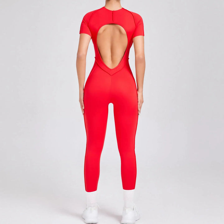 New Autumn/Winter Long-Sleeved One-Piece Yoga Jumpsuit for Women – Backless, Slim Fit Sports Outfit