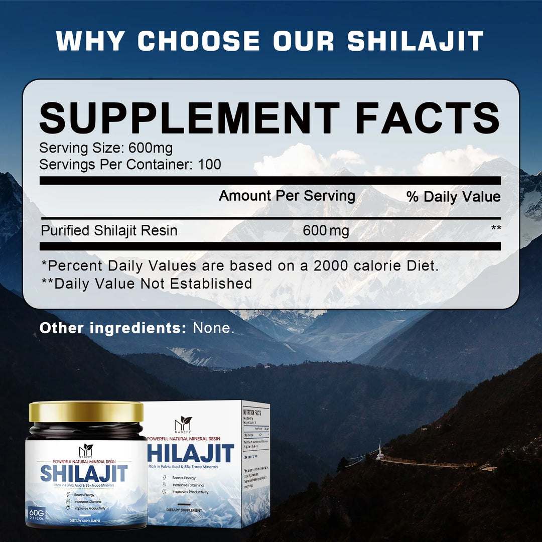 Green People Pure Himalayan Shilajit Resin – With Fulvic Acid & Trace Minerals – Energy, Immune & Antioxidant Support – 60g