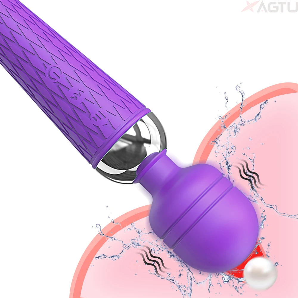 ZUKASY® AV Magic Wand Vibrator – 20 Vibration Modes for Intense Pleasure