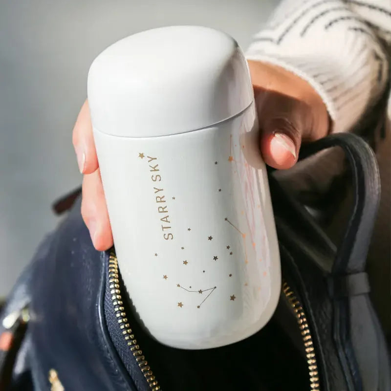 Celestial Sip Mini Thermos – Starry Sky Stainless Steel Insulated Bottle (200ml)
