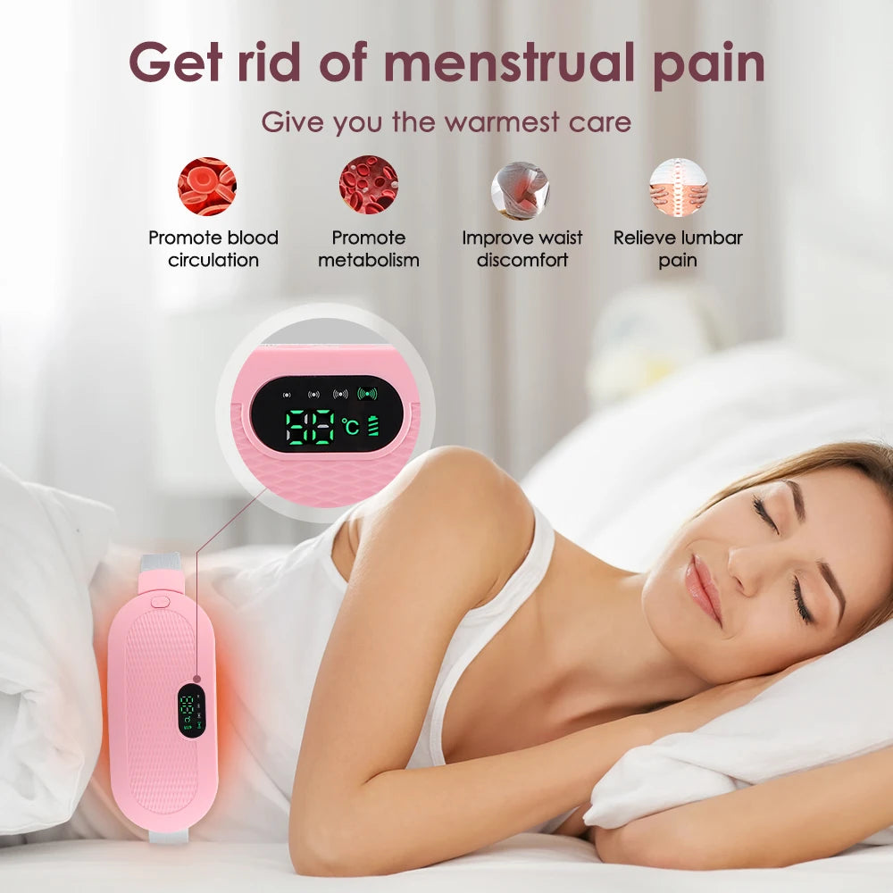 Smart Heating Belt for Menstrual Cramp Relief – Wireless & USB Rechargeable