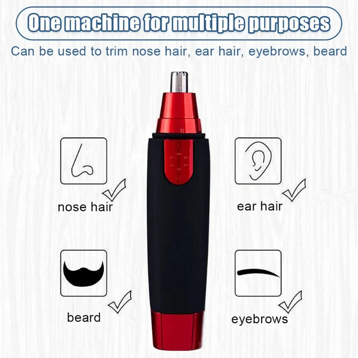 XMSJ Electric Nose Hair Trimmer – Waterproof 360° Precision Ear, Eyebrow & Facial Hair Remover for Men & Women