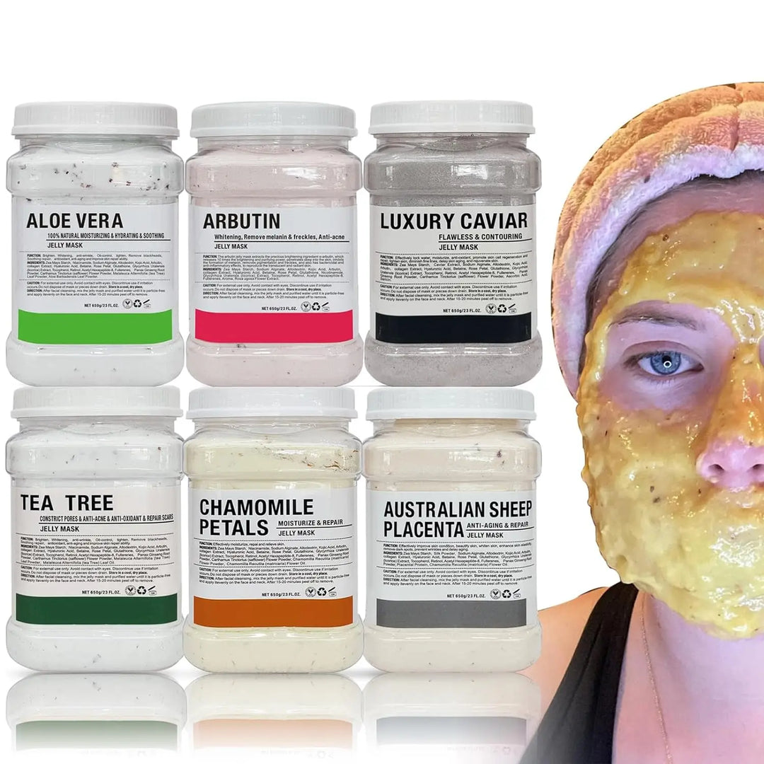 24K Gold & Rose Jelly Peel-Off Mask (650 g Combo)