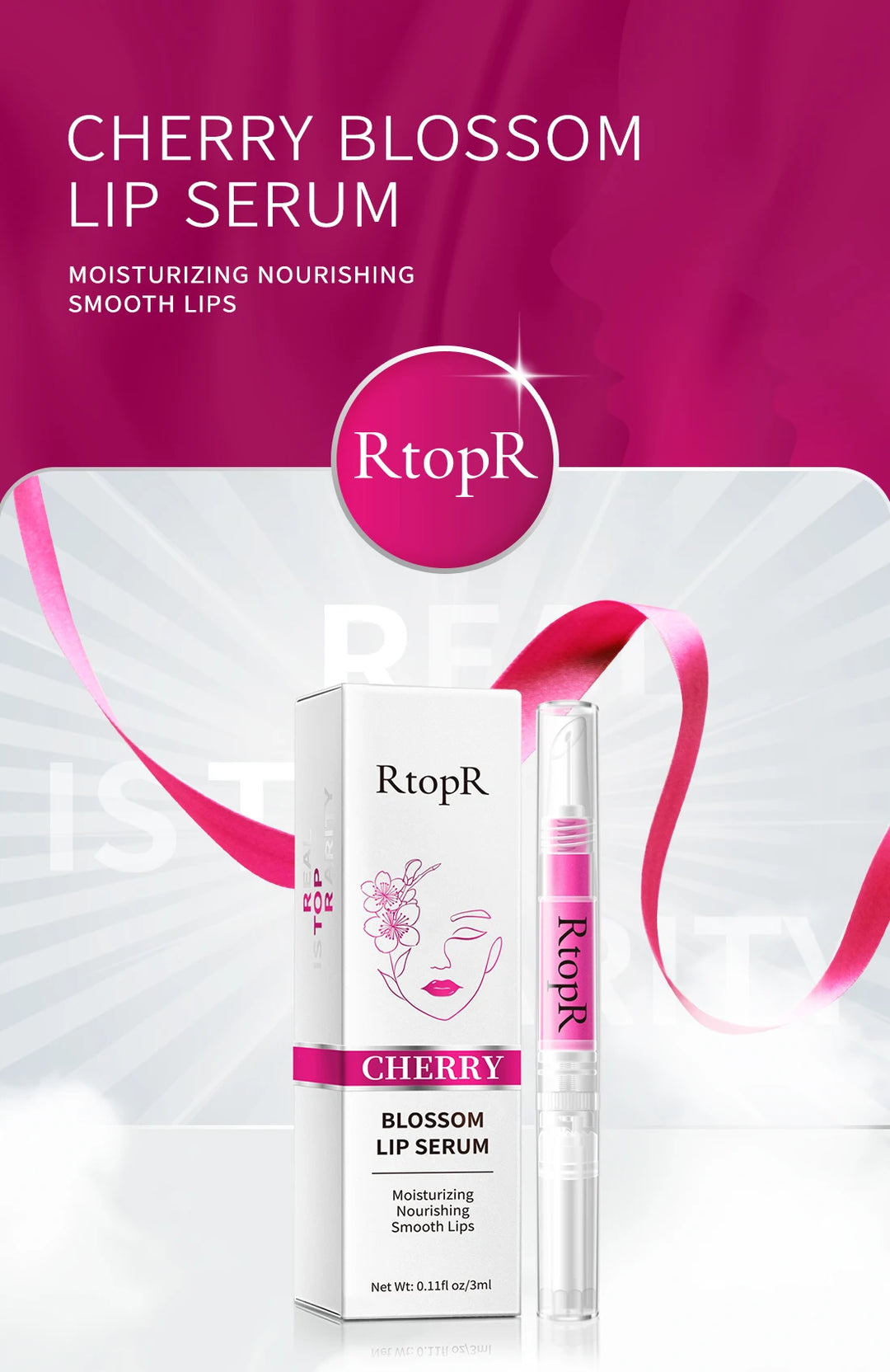 Blossom Restore Lip Serum – Cherry Blossom Moisturizing & Smoothing Treatment