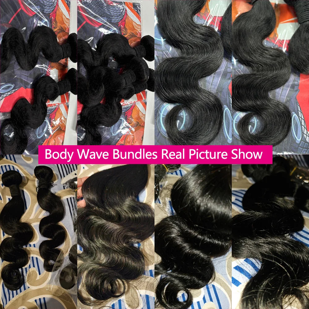 Radiance Body Wave Bundles – 100% Raw Human Hair, 24" Length