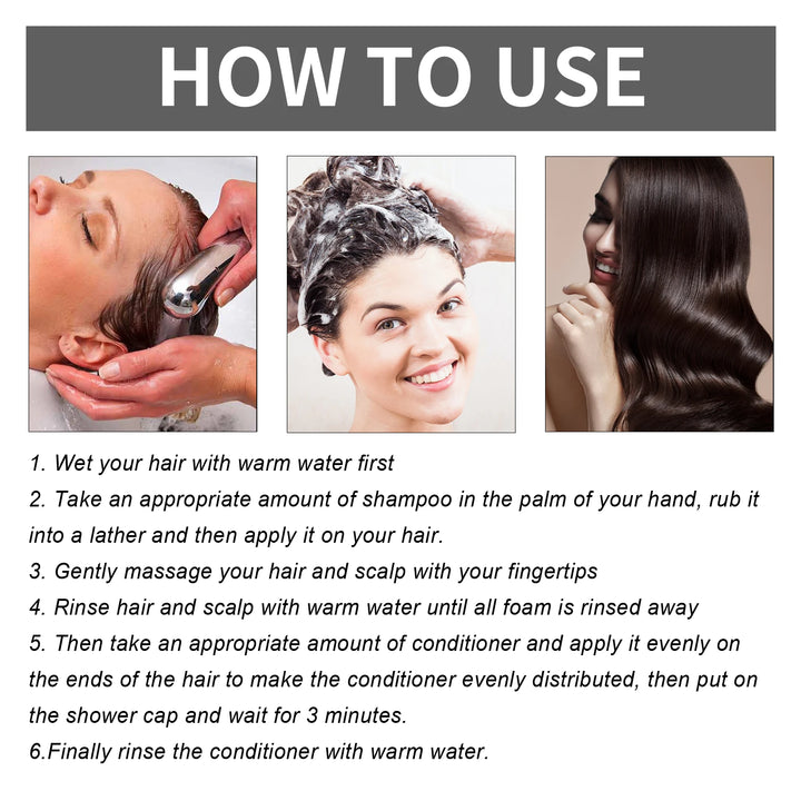 OUHOE Biotin Rosemary Shampoo & Conditioner Set – Hair Growth & Repair Care for All Hair Types | Paraben & Silicone-Free