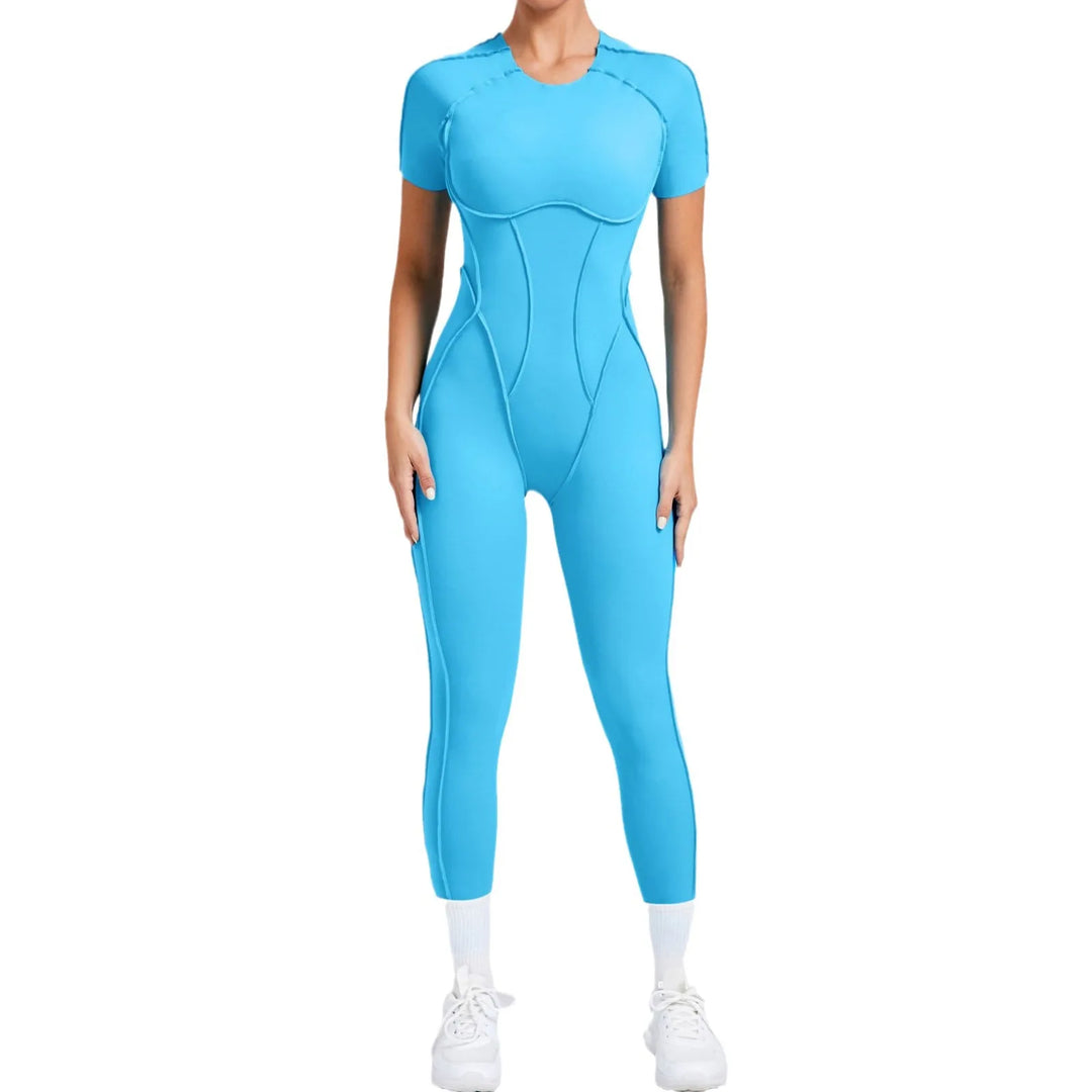 New Autumn/Winter Long-Sleeved One-Piece Yoga Jumpsuit for Women – Backless, Slim Fit Sports Outfit