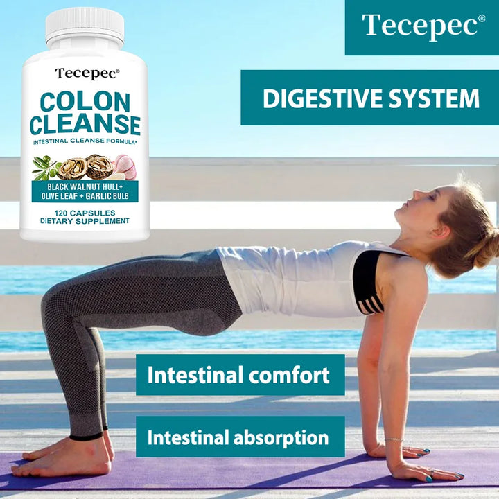 Bcuelov Colon Cleanse Detox Capsules – Supports Digestion, Intestinal Health & Metabolism – 120 Natural Capsules
