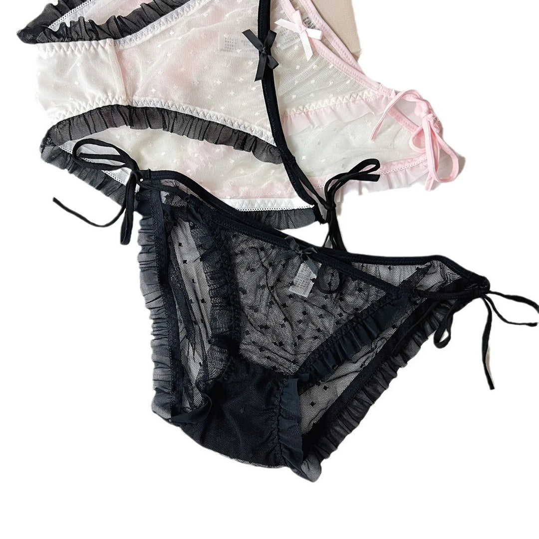 EmpowerEase Sweetheart Lace-Up Sheer Thong