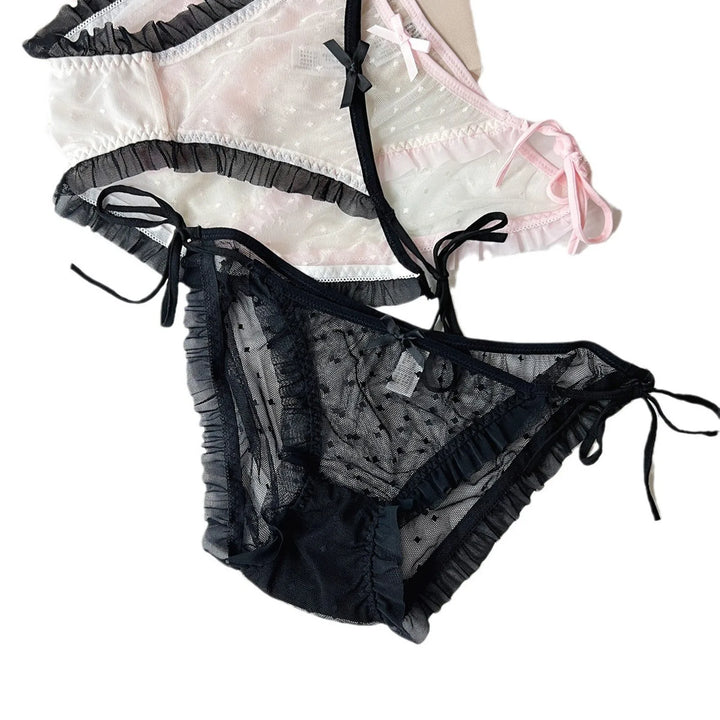 EmpowerEase Sweetheart Lace-Up Sheer Thong