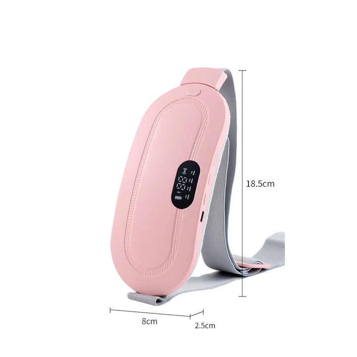 Menstrual Heating Pad Abdominal Massager – Warm Palace Belt with Vibration Massage for Period Pain & Cramps Relief