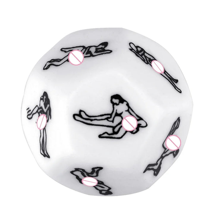 12-Sided Erotic Sex Dice – Love Position Game for Couples, Acrylic Foreplay Accessory