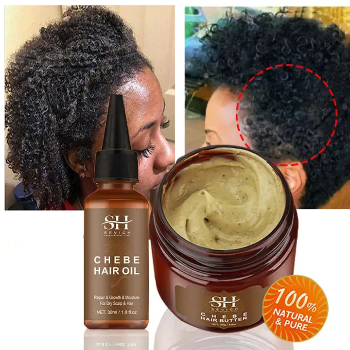 Chebe PowerGrow Hair Revival Set – Anti-Breakage & Fast Growth Oil for Thicker, Stronger Hair
