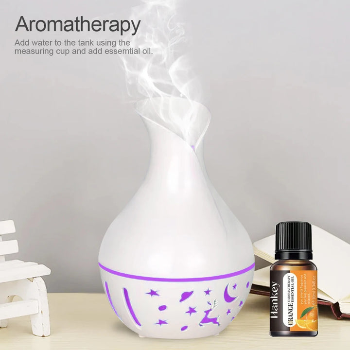 Includes 2pcs essential oil Aromatherapy Diffuser Fragrance Humidifier With Colored LED Lighting 200ml Aromatherapy Mist Diffuse