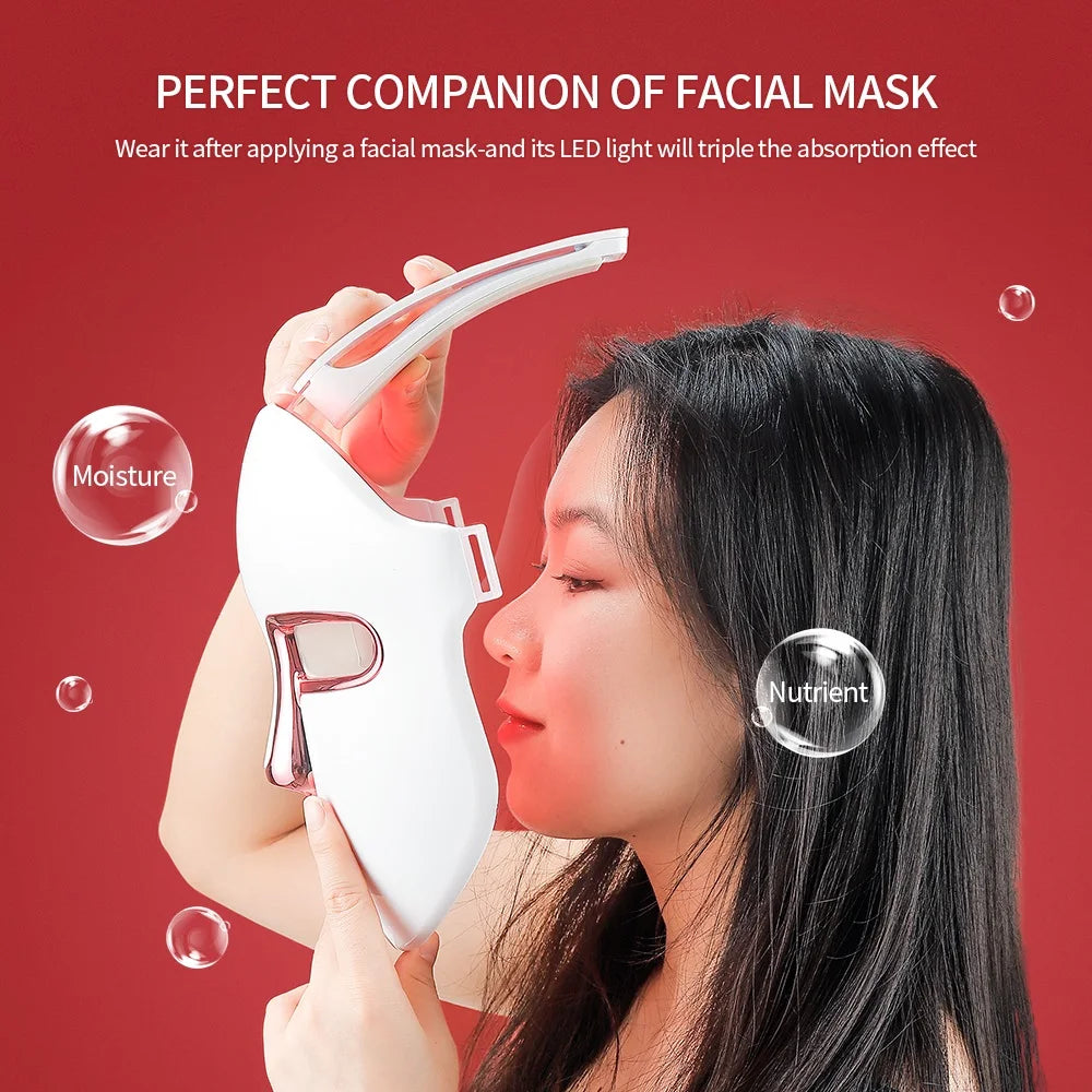 7-Color LED Light Therapy Face Mask – Wireless, Rechargeable & Vision-Friendly Design