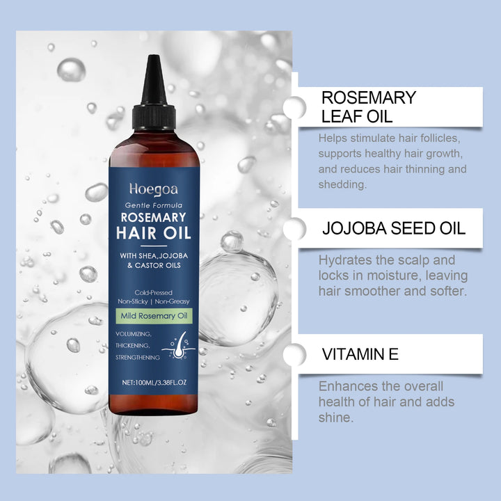Rosemary Biotin Hair Revival Oil – Strengthening & Volumizing Treatment with Jojoba & Castor Oils