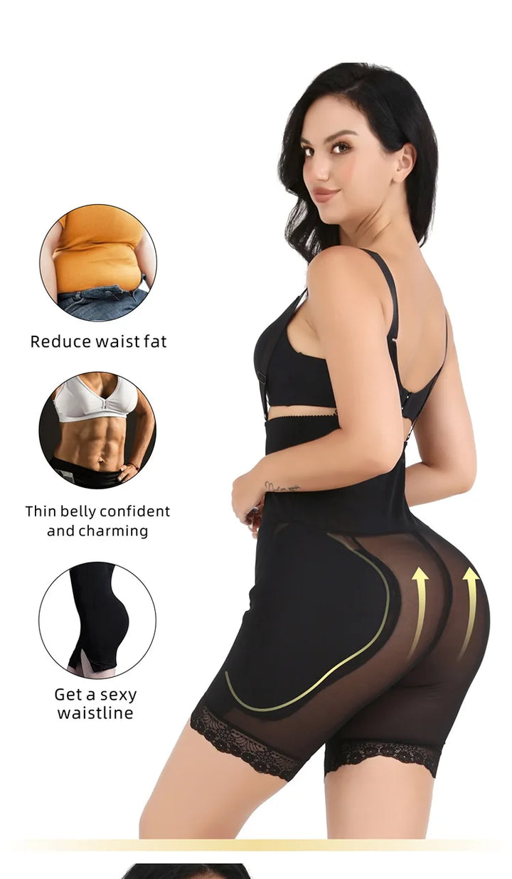 Women's Body Shaper with Hip Pads & Tummy Control