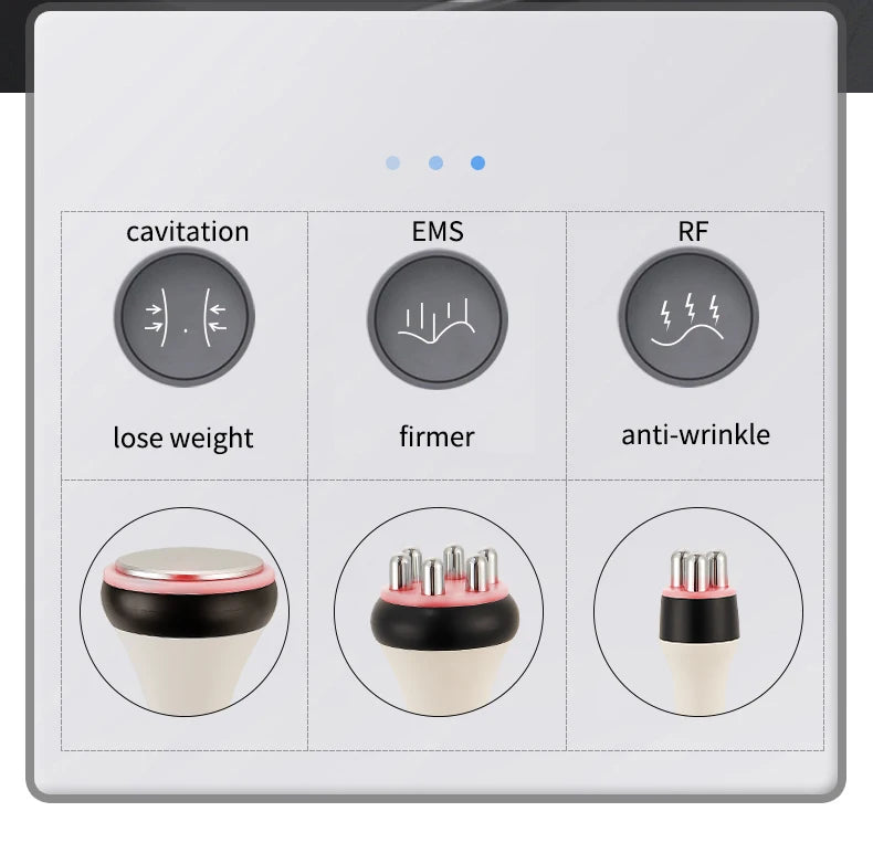 40K Ultrasonic Cavitation & RF EMS Machine – Body Slimming, Facial Lifting & Skin Tightening Beauty Device