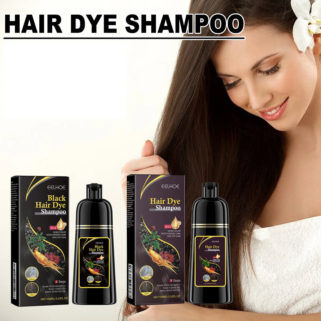 100ml Natural Plant Hair Dye Shampoo 3 in 1