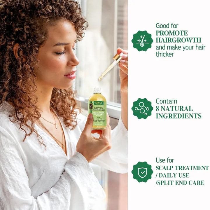 Goiple Rosemary Mint Hair Growth Serum – Essential Oil Treatment for Dry, Damaged & Thinning Hair